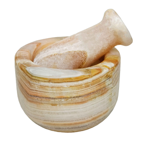 Juego de mortero y Maja de mármol blanco puro de diseño moderno, herramientas de cocina para hierbas y especias - Product Image 5