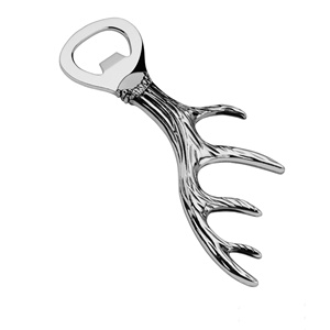 Abrebotellas de diseño de cuernos de ciervo de Metal creativo de plata de la mejor venta para accesorios de fiesta de boda de restaurante - Product Image 5