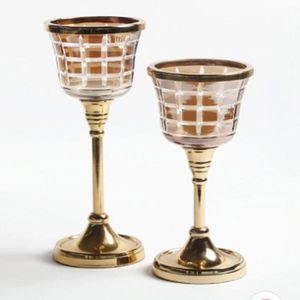 Luxury Embossed Metal Wedding <b>Candlestick</b> Decorative Stainless Steel & <b>Brass</b> Candle <b>Holder</b> for Home and Festive Decoration - Product Image 1