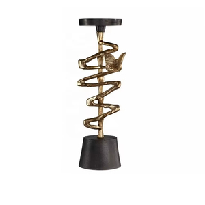 Bougeoir en forme de coquille de décoration de fêtes d'excellente conception prix de gros bougeoir votif en métal et en verre de qualité supérieure - Product Image 2