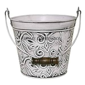 Maceta de jardín para plantas de interior, sala de estar, decoración del hogar, Juego de 2 macetas de madera, pata de maceta de Metal galvanizado, producto de decoración - Product Image 2