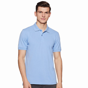 Polo Azul Cielo para Hombre, Corte Ajustado, Manga Corta, Camiseta para Hombre Adulto, Ropa Casual de Verano, Polo para Hombre - Product Image 1