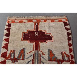 0.3x9.8 ft Vintage Turkish Rug, <b>Runner</b> Rug, Herki <b>Red</b> Wool Rug - Product Image 4