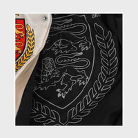 Veste universitaire en laine grande taille de haute qualité, vente en gros OEM, veste de baseball personnalisée, broderie, coupe-vent en cuir, col montant