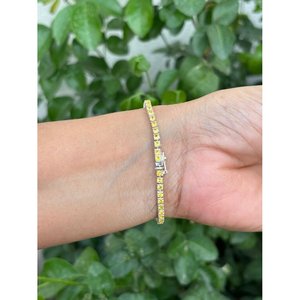 925 Silver Fashion Tennis <b>Bracelet</b> with Yellow Sapphire Elegant and Stylish Jewelry Accessory - Product Image 1