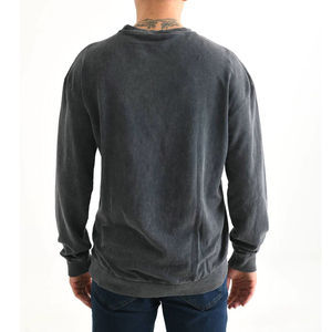 Nouveau sweat-shirt pour homme en molleton délavé à l'acide, coupe oversize, couleur personnalisée, haute qualité - Product Image 5