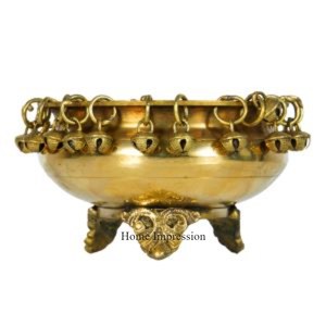 Diseño exclusivo y calidad, tamaño largo, resistente, textura martillada de Metal, chapado en oro, colgante tradicional, elegante, decoración del hogar, Urli - Product Image 5