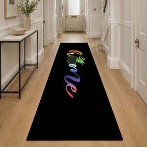 Tapis RUGS DEPOT LXDP-0764 – Tapis d'appoint antidérapant en chenille noir anthracite, imprimé numérique tribal bohème, lavable en machine – Vente en gros - Product Image 5