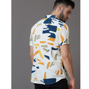 Camiseta de Manga Corta Estampada, Ecológica, Duradera, de Spandex/Poliéster, Cómoda, Diseño Pakistaní, Cuello Alto, Transpirable - Product Image 2