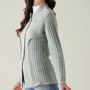 Pulls pour femmes tendance, décontractés, d'hiver et d'automne, en tricot uni, de haute qualité, grande taille, respirants, en coton/laine, couleur/taille personnalisées - Product Image 3