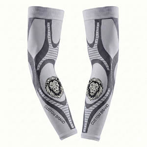 Manchons de compression personnalisés à motif unique, sans couture, anti-UV, pour la course, la pêche, les sports de plein air, avec soutien du coude – Fabrication en usine - Product Image 1