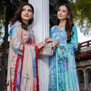 Vestidos Panjabi paquistaníes bordados en viscosa para mujer, trajes de tres piezas con diseño SAMAR Dr Haris Vol, ropa India pakistaní - Product Image 6