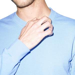 Sweat-shirt à col rond personnalisé pour hommes, couleur unie, pull d'hiver décontracté avec motif imprimé brodé, matériel en polyester/coton - Product Image 2