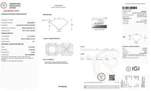 Diamant de laboratoire IGI certifié, pureté VS, jaune intense fantaisie, taille Asscher, 2 carats, prix B2B - Product Image 2