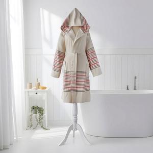 Peignoir unisexe en coton léger, tissé en lin, séchage rapide, respirant, printemps-été, couleur unie, toute l'année, taille XL, fabriqué en Turquie, vêtements de nuit et de détente - Product Image 5