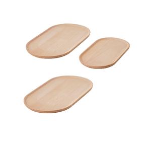 Plateau de conservation des aliments assiette de service en bois massif plateau à Dessert rustique café thé plat plateaux en bois servant - Product Image 2