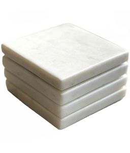 Juego de posavasos de mármol en forma de corazón de alta calidad, patrón cuadrado, acabado exigido de vidrio para fiestas de boda, decoración de mesa de cocina, precio - Product Image 3