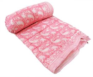 Venta al por mayor India Tendencia Algodón liso Hecho a mano Impreso 100% Algodón Edredones All-season Home, hotel - Product Image 4