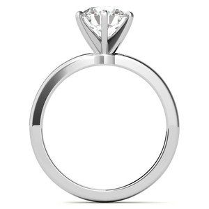 Bague de fiançailles solitaire classique en moissanite SHREYA DIAM, argent 925, sertissage à griffes, plaqué or, certifiée par une tierce partie, pour femme - Product Image 2