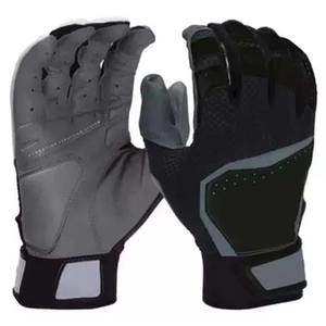 Guantes de bateo de béisbol de cuero digital de piel de cabra con puño largo profesional Guantes de cuero de bateo unisex profesionales a la venta - Product Image 5