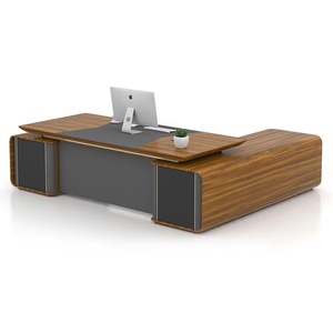luxury modern executive office <b>desk</b> solid wood manager table brown ceo boss furniture high end mdf commercial wooden computer de - Product Image 1
