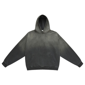 Sudaderas con capucha Sun Faded de manga larga de calidad superior para hombre Nuevo diseño Pullover Basics Cotton Blended Sun Faded Hoodies - Product Image 4