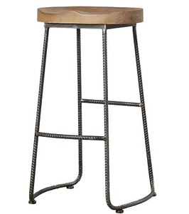 Café japonais Meubles et Tables Tabouret de bar haut Noir Blanc Jaune Orange Rouge Gris Chaises en métal Restaurant industriel - Product Image 4