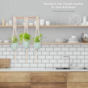 ที่แขวนต้นไม้แบบแขวนในร่มและกลางแจ้งทำจากเชือกปอกระเจาสำหรับแขวนต้นไม้ในร่มและกลางแจ้ง - Product Image 2