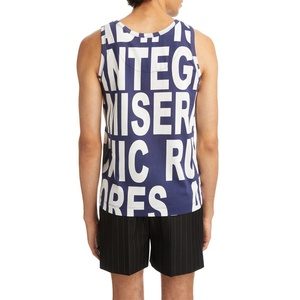 New Design Letter Sublimation printed <b>Men</b> <b>Tank</b> <b>Top</b> Custom Made Vest Singlets Pakistan Supplier Customized Sports <b>Men</b> Tanktop - Product Image 4