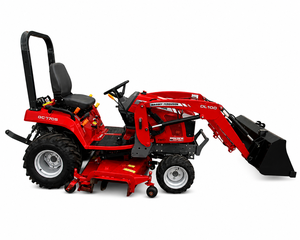 Tractor Compacto Massey Ferguson GC1705 con Cargador Frontal DL100 y Plataforma de Corte, Tractor Agrícola Rojo 4x4 para Granja y Jardín - Product Image 1