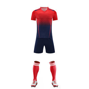 2025 Venta caliente azul cielo con azul marino fútbol y fútbol Jersey personalizado equipo Logo 100% poliéster uniforme - Product Image 2