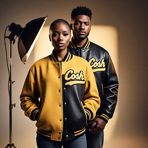 Veste bomber universitaire en cuir véritable pour homme/femme, avec logo brodé en chenille personnalisé, chauffée pour l'hiver, style streetwear - Product Image 4