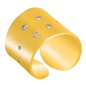 Anillo de Plata de Ley 925 unisex Zirconia cúbica natural chapado en oro CASA DE PLATA fabricación al por mayor para fiestas de boda - Product Image 5