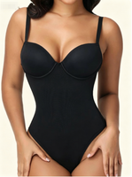 Body sculptant pour femme avec coussinets intégrés, cordon de serrage, contrôle du ventre, rehausseur de fesses, soutien-gorge push-up, gaine amincissante une pièce