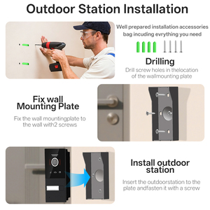 Sistema de Videoportero Inteligente Tuya de 2 Cables, Teléfono de Puerta WiFi con Ángulo Amplio de 170°, Desbloqueo por Contraseña RFID, Cámara HD de 2MP, Videollamada Bidireccional - Product Image 2