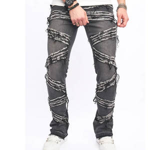 กางเกงขายาวทรงแฟลร์สไตล์สตรีทแฟชั่นใหม่สำหรับผู้ชาย ผ้าแคนวาสน้ำหนักเบา พิมพ์ลายลำลอง แห้งเร็ว - Product Image 1