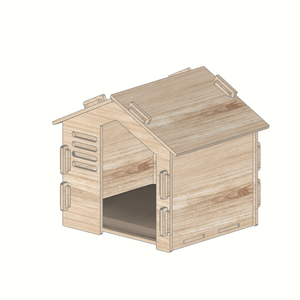 Abri pour animaux de compagnie de style meuble AC17 avec toit décoratif à entrée fixe pour petits animaux de compagnie, conception d'usine OEM Vietnam - Product Image 2