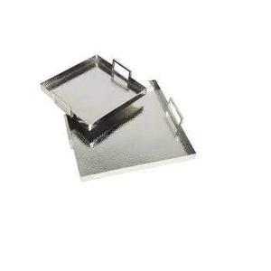 Plateau de service en acier inoxydable plaqué argent pour la fête plateau de service de nourriture délicieuse maison hôtel vaisselle meilleure vente - Product Image 3