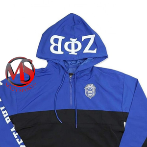 เสื้อแจ็กเก็ตกันลมมีกระดุมแบบใหม่ล่าสุดของผู้หญิงเสื้อแจ็คเก็ตแขนยาวปักตราสัญลักษณ์ Zeta phi Beta - Product Image 4