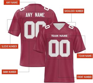 Nouveaux designs de la saison Maillots de football américain Maillots des Bears Vente en gros Respirant Mode personnalisée - Product Image 5
