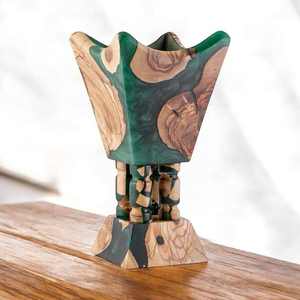 Incienso de resina epoxi de madera natural hecho a mano, quemador Bakhoor en forma de cono de carbón tradicional, religioso, novedad - Product Image 4