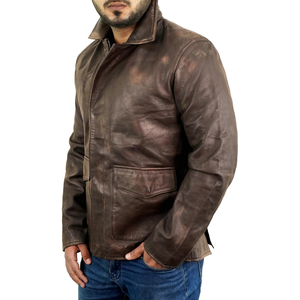 Luxury Leather <b>Jacket</b> Streetwear Fur Animal Cow Printed Cowhide Zipper <b>Jackets</b> Racing Motorcycle <b>Biker</b> Leather <b>Men's</b> <b>Jacket</b> - Product Image 3