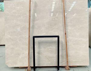 Crema Marfil Marbre Beige Pierre Moca Crema Marbre Poli Dalles Aiguisées pour Carrelages Muraux Décoration Intérieure - Product Image 6