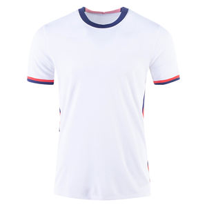 Camisetas de Fútbol Blancas Lisas con Cuello en V, Sublimación, Manga Corta, Camiseta de Fútbol con Logotipo Personalizado, Ropa Deportiva al por Mayor para Equipos - Product Image 1