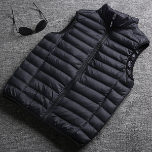 Gilet à plumes pour homme ultra léger isolé compressible anti-rides veste d'hiver décontractée intelligente sans manches avec fermeture à glissière - Product Image 4