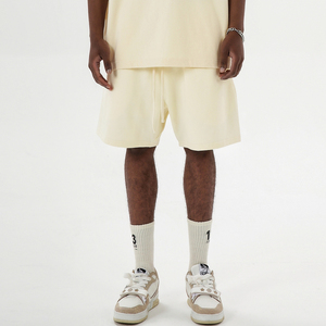 Baggy personnalisé pour hommes 100% coton Short vieilli lourd motif solide Style décontracté avec logo en silicone Designer Teint en couleur unie - Product Image 6