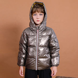 แจ็กเก็ตขนเป็ดสีเงินเมทัลลิกสำหรับเด็กเสื้อโค้ทให้ความอบอุ่นในฤดูหนาวระบายอากาศได้ดีเป็นมิตรกับสิ่งแวดล้อมเสื้อโค้ทกันลมสำหรับเด็กผู้หญิงเด็กผู้ชาย - Product Image 6