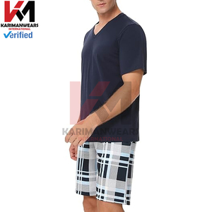 Ensemble de pyjama en viscose de bambou pour homme Chemise de détente à boutons douce Pantalon de pyjama en tissu à carreaux avec poches Respirant Léger Vêtement de détente - Product Image 6