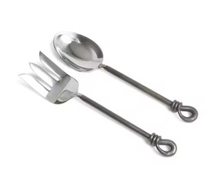 <b>Gold</b> Polished <b>Spoon</b> Mirrored Salad Server High Quality Shiny Cutlery Steel Metal Handle - Product Image 5
