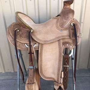 Selle de cheval Western magnifiquement fabriquée à la main 100% cuir véritable de qualité supérieure produit de sport et de divertissement de qualité supérieure - Product Image 1